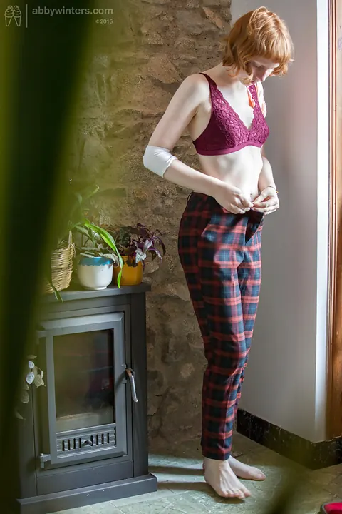 Slim Pale Redhead Strips Out of Her Lingerie – photo 12 of 16