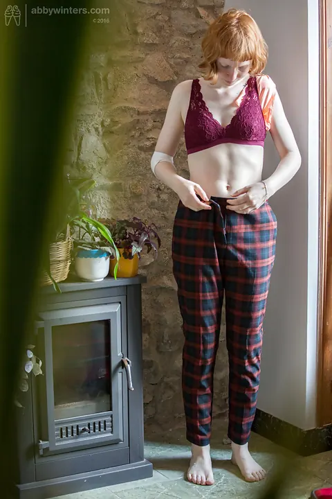 Slim Pale Redhead Strips Out of Her Lingerie – photo 13 of 16
