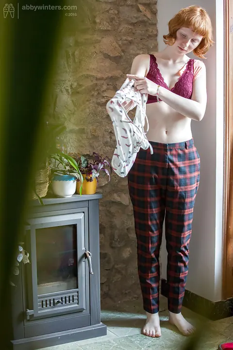 Slim Pale Redhead Strips Out of Her Lingerie – photo 14 of 16