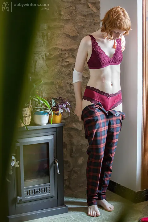 Slim Pale Redhead Strips Out of Her Lingerie – photo 11 of 16