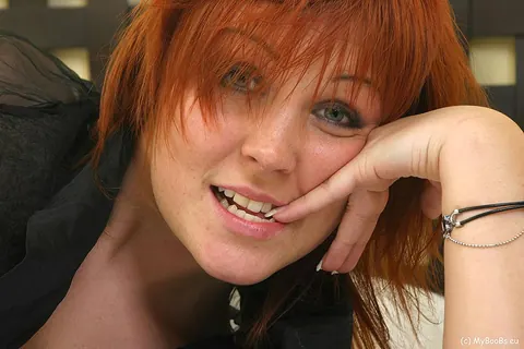 Ania Colette: Thick European Redhead Strips Out of Her Stockings and Panties – photo 6 of 15
