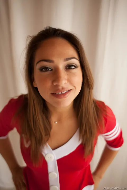 Sara Luvv: Brunette Latina in Panties and Socks Spreads and Shows Her Feet – photo 1 of 20
