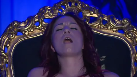 NATALIE HOT: German Brunette with Big Tits Gets Fingered in a Gilded Chair – photo 4 of 12