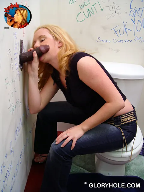 Brittney alexander: Blonde MILF Sucks BBC Through Gloryhole in Jeans – photo 17 of 21