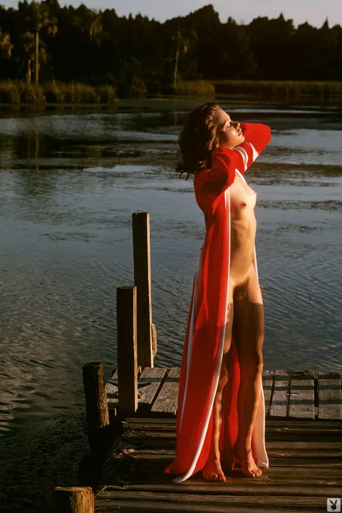 Bridgett Rollins: Slim Mature Brunette Poses Nude Outdoors Showing Her Hairy Bush – photo 4 of 11