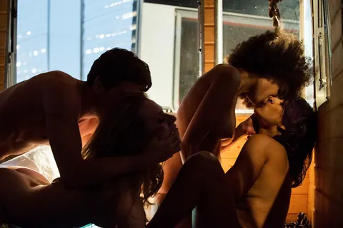 Anya Olsen: Asian and Ebony MILFs in Panties Share a Man in a Threesome – photo 7 of 15