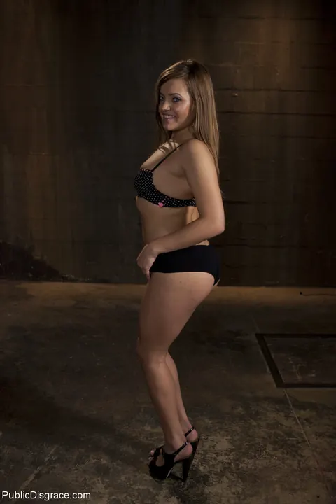 Ashlynn Leigh: Brunettes in Public BDSM Group Outdoors – photo 7 of 21