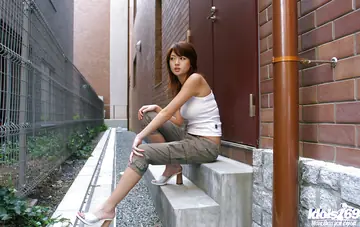 Erika Satoh – Japanese Brunette with Big Natural Tits Strips and Showers in the Bathroom