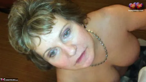Bustybliss: Chubby Mature Brunette Pulls Panties Aside and Spreads Her Pussy – photo 8 of 16