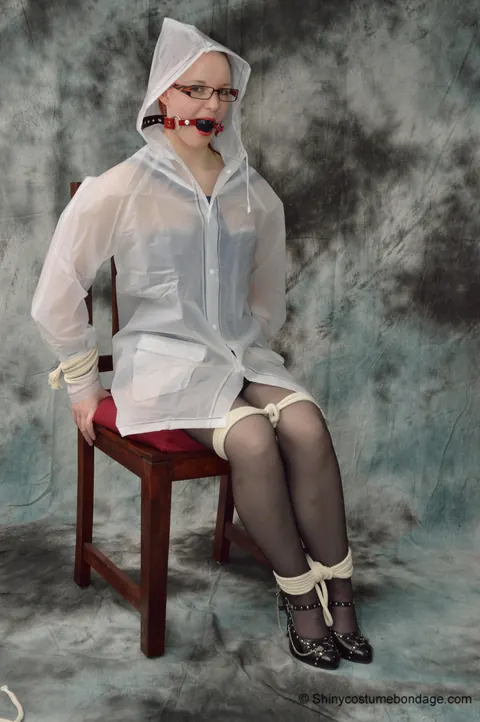 Redhead in a Latex Skirt and Stockings Gets Tied Up – photo 7 of 16