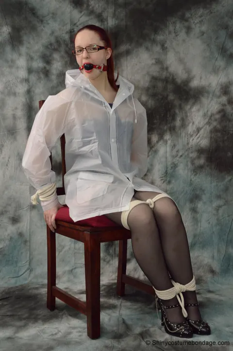 Redhead in a Latex Skirt and Stockings Gets Tied Up – photo 6 of 16