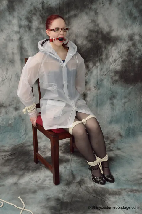 Redhead in a Latex Skirt and Stockings Gets Tied Up – photo 5 of 16
