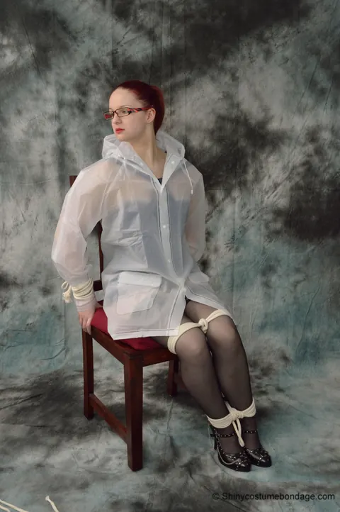 Redhead in a Latex Skirt and Stockings Gets Tied Up – photo 13 of 16