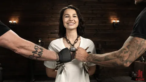 Liz Jordan: Tall Tattooed Brunette Bound in a BDSM Threesome – photo 2 of 20