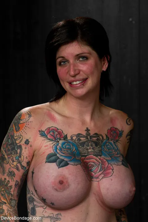 Kathryn Dupri: Tall Brunette with Big Tits Uses a Dildo in Bondage – photo 20 of 21