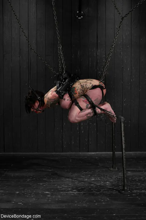 Kathryn Dupri: Tall Brunette with Big Tits Uses a Dildo in Bondage – photo 17 of 21