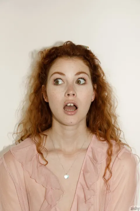 Heidi Romanova: Curly Redhead Spreads Her Pussy in a Sheer Dress – photo 6 of 13