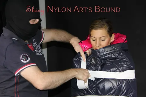 Woman in Stockings Bound Under Heavy Layers – photo 8 of 16