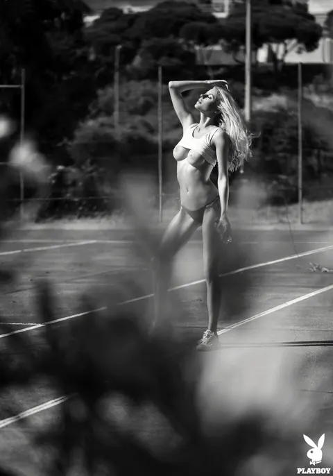 Olga De Mar: Blonde with Big Tits Poses Nude Outdoors in Glasses – photo 15 of 16