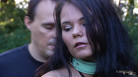 Brunette PAWG Spreads Her Legs Outdoors in Bondage – photo 5 of 16