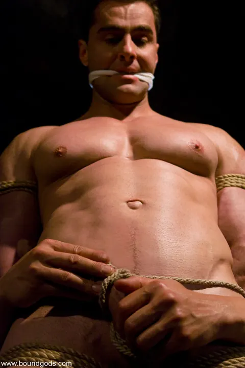 Bound Men Give Each Other Handjobs in Restraints – photo 6 of 21