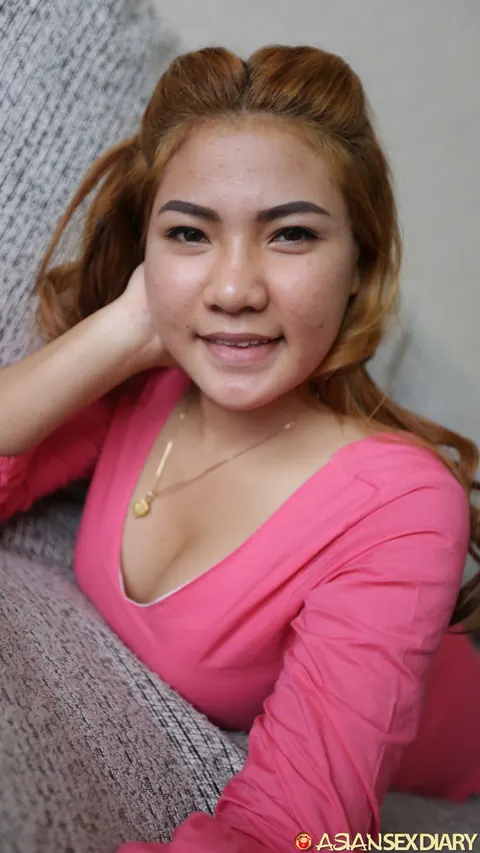 Petite Asian Redhead Pulls Panties Aside to Spread Her Hairy Pussy – photo 3 of 21