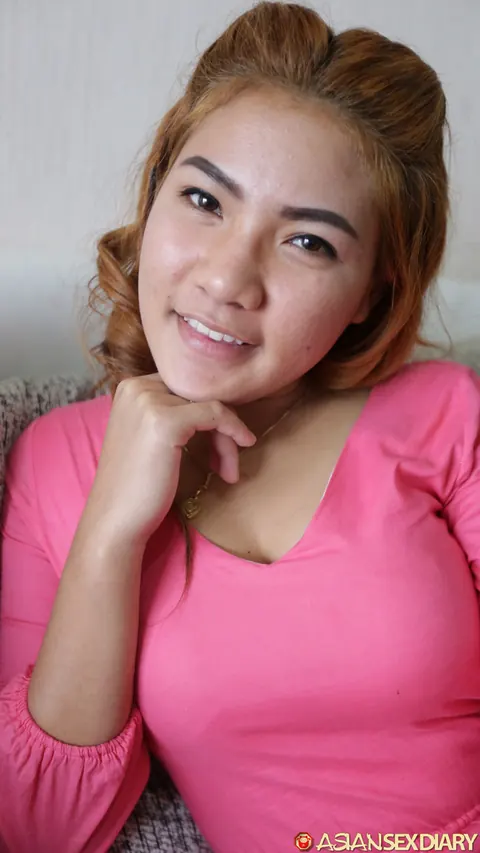 Petite Asian Redhead Pulls Panties Aside to Spread Her Hairy Pussy – photo 1 of 21