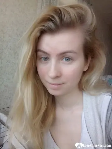 Skinny Blonde Strips Nude to Show Off Her Body
