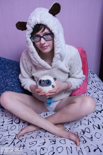 Brunette PAWG in Glasses Pulls Panties Aside and Gapes Her Ass