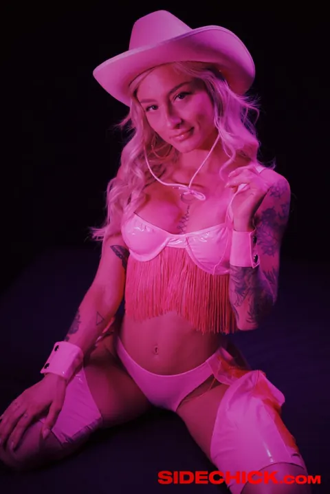 Kathryn Mae: Blonde in Latex Lingerie Gets Fucked and Fingered – photo 1 of 15