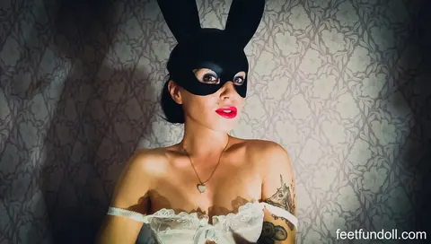 Brunette in Costume Lingerie Poses Topless – photo 8 of 15
