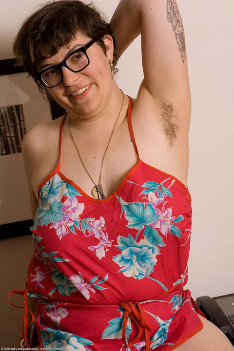 Busty Brunette with Natural Tits Toys Her Hairy Pussy – photo 2 of 20
