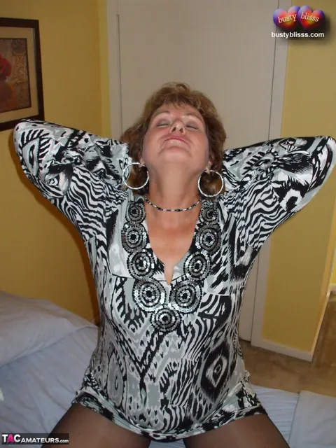 Bustybliss: Mature Curvy Brunette Undresses and Spreads for Her Man – photo 3 of 16