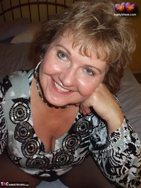 Bustybliss: Mature Curvy Brunette Undresses and Spreads for Her Man – photo 5 of 16