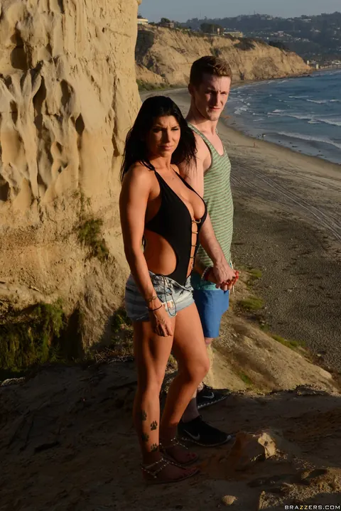Romi Rain: Busty Brunette MILF Sucks and Rides Outdoors – photo 8 of 21