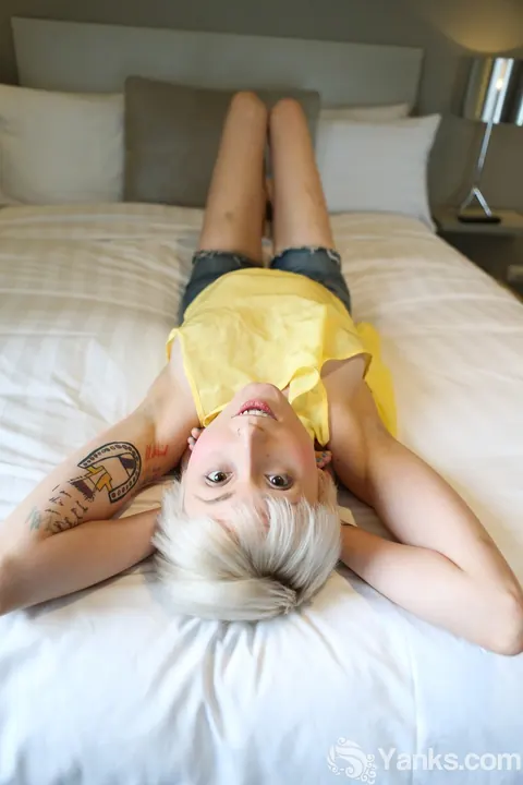 MOLLY DAE: Short-Haired Blonde Undresses and Reveals Her Tattooed Body – photo 8 of 18