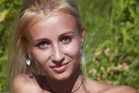 Petite Blonde with Big Tits Spreads Her Legs in the Forest – photo 8 of 20