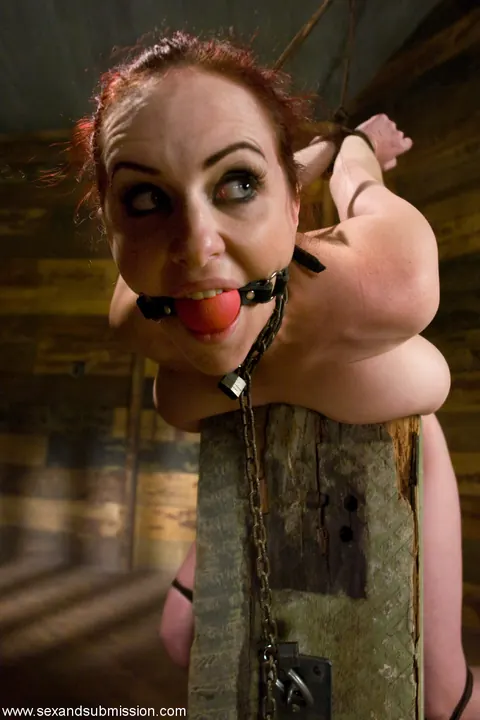 Mz Berlin: Thick Redhead MILF Bound and Ball-Gagged for Doggy Fuck – photo 3 of 21
