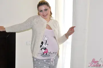 Pregnant PAWG Strips Out of Her Panties in the Bathroom