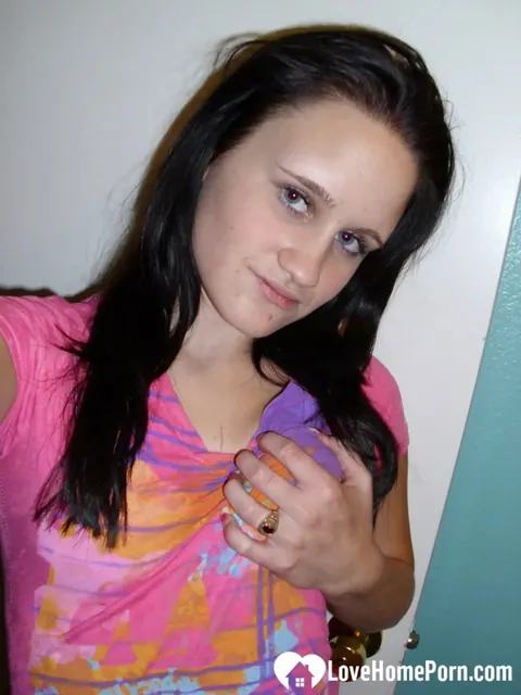 Brunette Poses Nude and Displays Her Natural Tits and Ass – photo 6 of 20