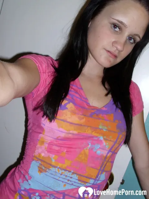 Brunette Poses Nude and Displays Her Natural Tits and Ass – photo 2 of 20