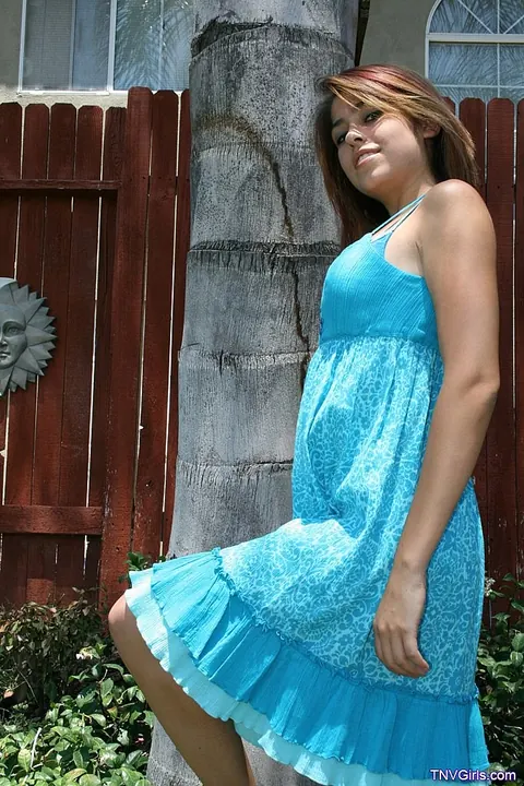 Lesbians Drop Their Dresses and Kiss in Panties Outdoors – photo 3 of 21