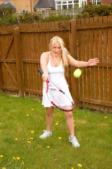 Petite Blonde MILF in Uniform Spreads Her Pussy Wide