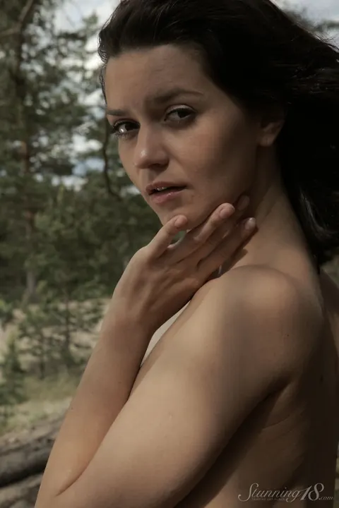 Roza Abdurazakova: Tall Brunette PAWG Spreads in the Forest – photo 3 of 16