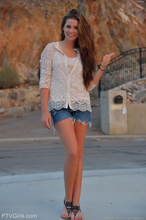 Thick Redhead Flashes Her Pierced Nipples and Bares Her Ass Outdoors – photo 15 of 16