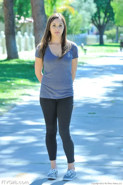 Amateur with Big Natural Tits Strips and Uses a Dildo Outdoors – photo 2 of 20