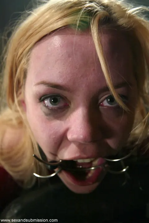 Annette Schwarz: German Blonde MILF in Latex Restrained and Fucked with a Dildo – photo 3 of 21