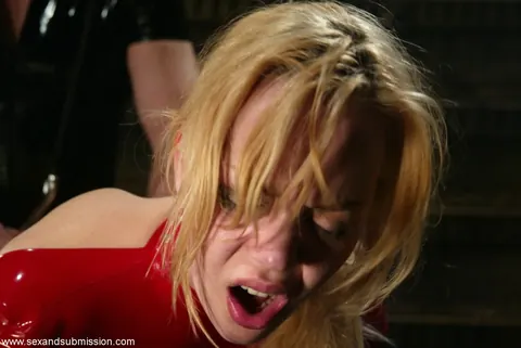 Annette Schwarz: German Blonde MILF in Latex Restrained and Fucked with a Dildo – photo 11 of 21