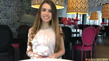 Tall Slim Brunette Spreads and Fucks in a Hotel Room