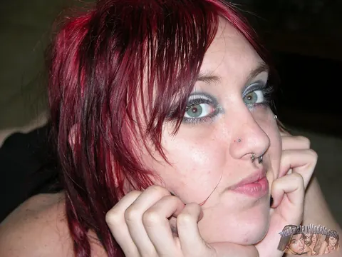 Mysti Moon: Redhead in Socks Spreads Her Pussy and Uses a Dildo – photo 12 of 16